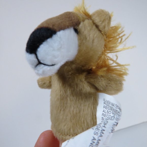 LION FINGER PUPPET Stuffed Animal Plush - Picture 5 of 10